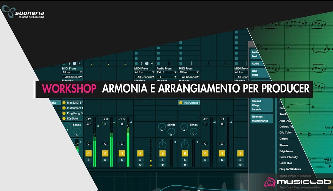 Workshop – Armonia e Arrangiamento per Producer  – Matteo de Feo – 16 Giugno 2018