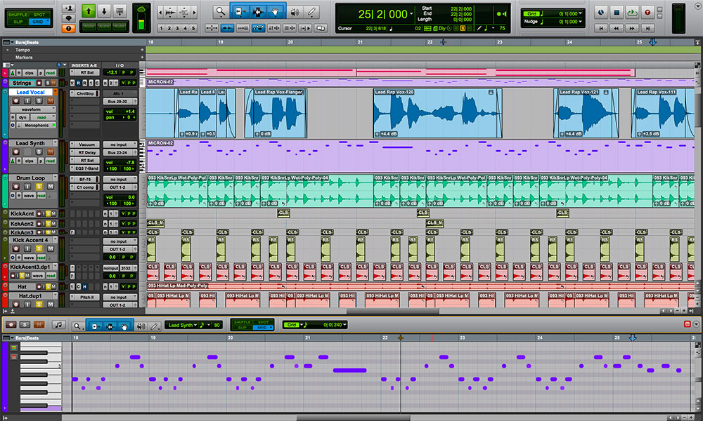 avid pro tools daw professionale per produttori musicali particolarmente buona nelle fasi di mix mastering ed editing